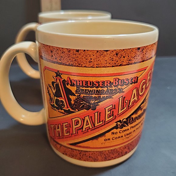 Anheuser-Busch Lager Nostalgia Collection 2 Piece Coffee Mug Set - Picture 3 of 6